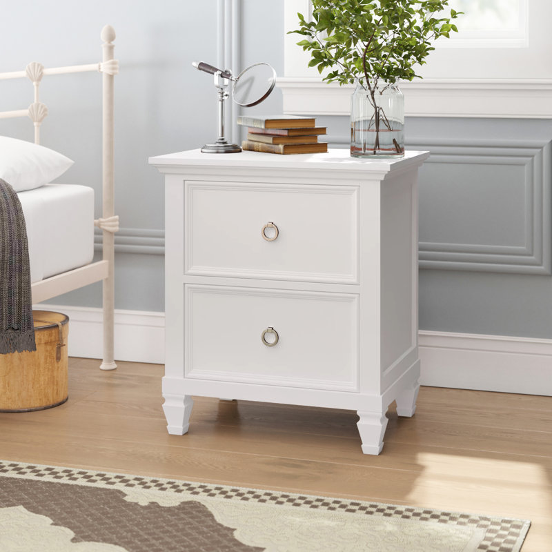 Greyleigh™ Westhampton 2 Drawer Solid Wood Nightstand & Reviews Wayfair